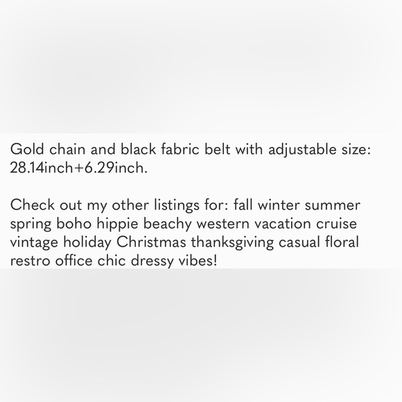 - Gold & BLACK Woman’s Chain Belt *NEW*